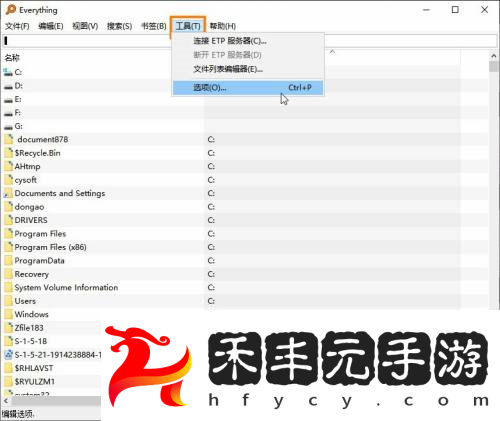 Everything搜索時怎么排除系統文件