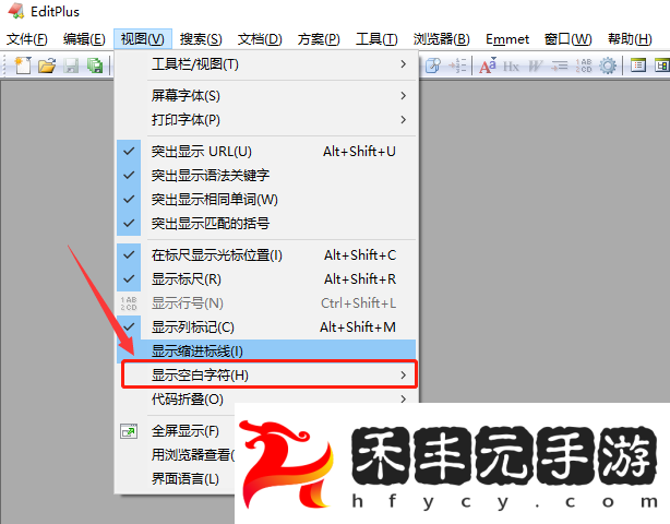 Editplus怎么顯示空白字符