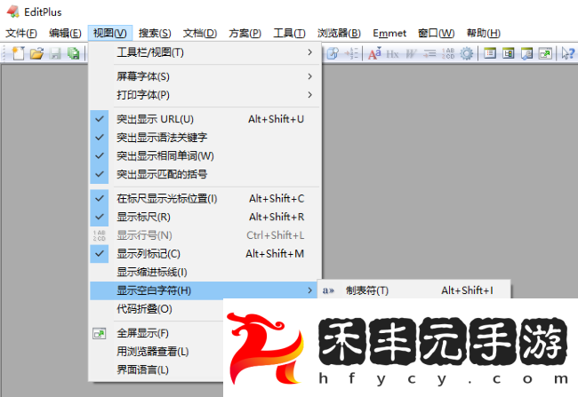 Editplus怎么顯示空白字符